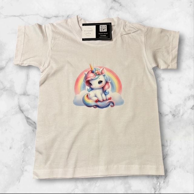Kinder t-shirt met unicorn opdruk