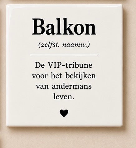 👀 Balkon1 (zelfst. naamw.)