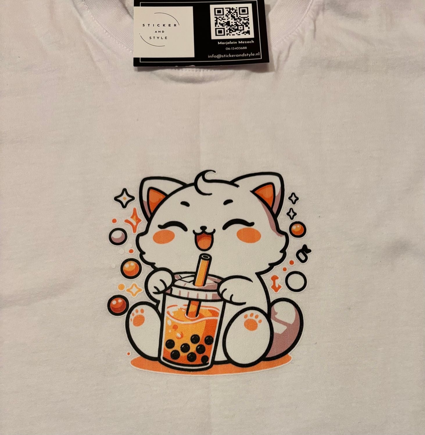 T-shirt met opdruk 'Bubble Tea'