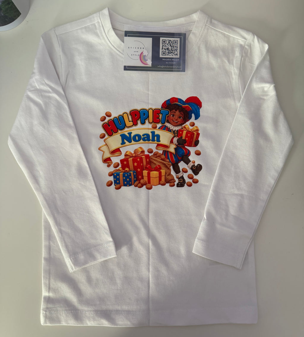 Gepersonaliseerd Hulppiet-shirt ❤️💙