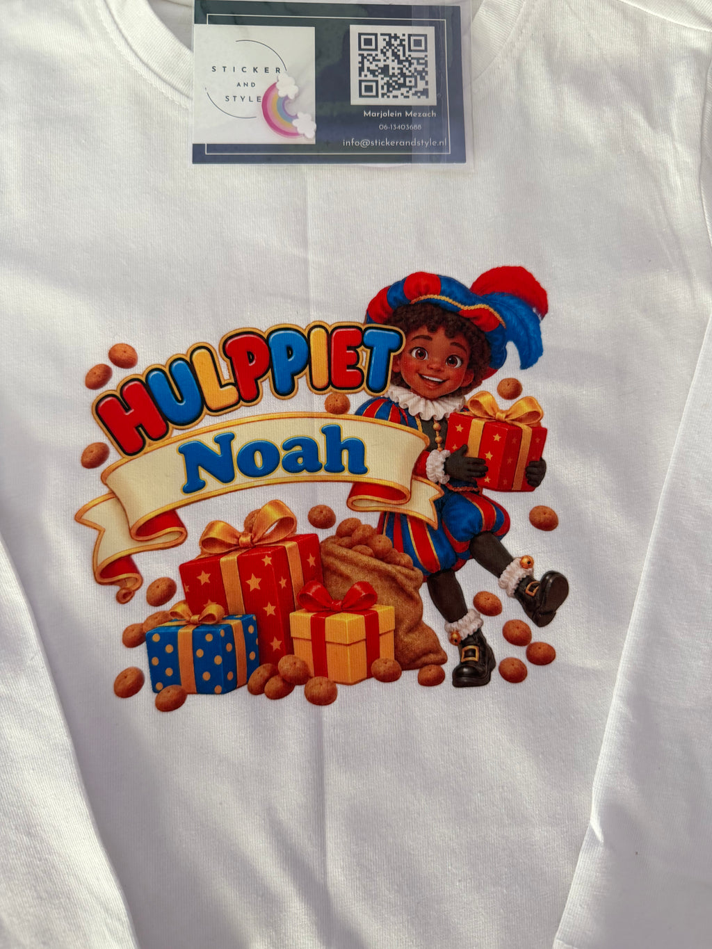 Gepersonaliseerd Hulppiet-shirt ❤️💙