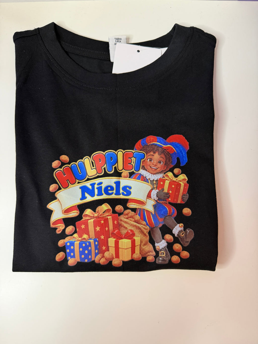 Gepersonaliseerd Hulppiet-shirt ❤️💙