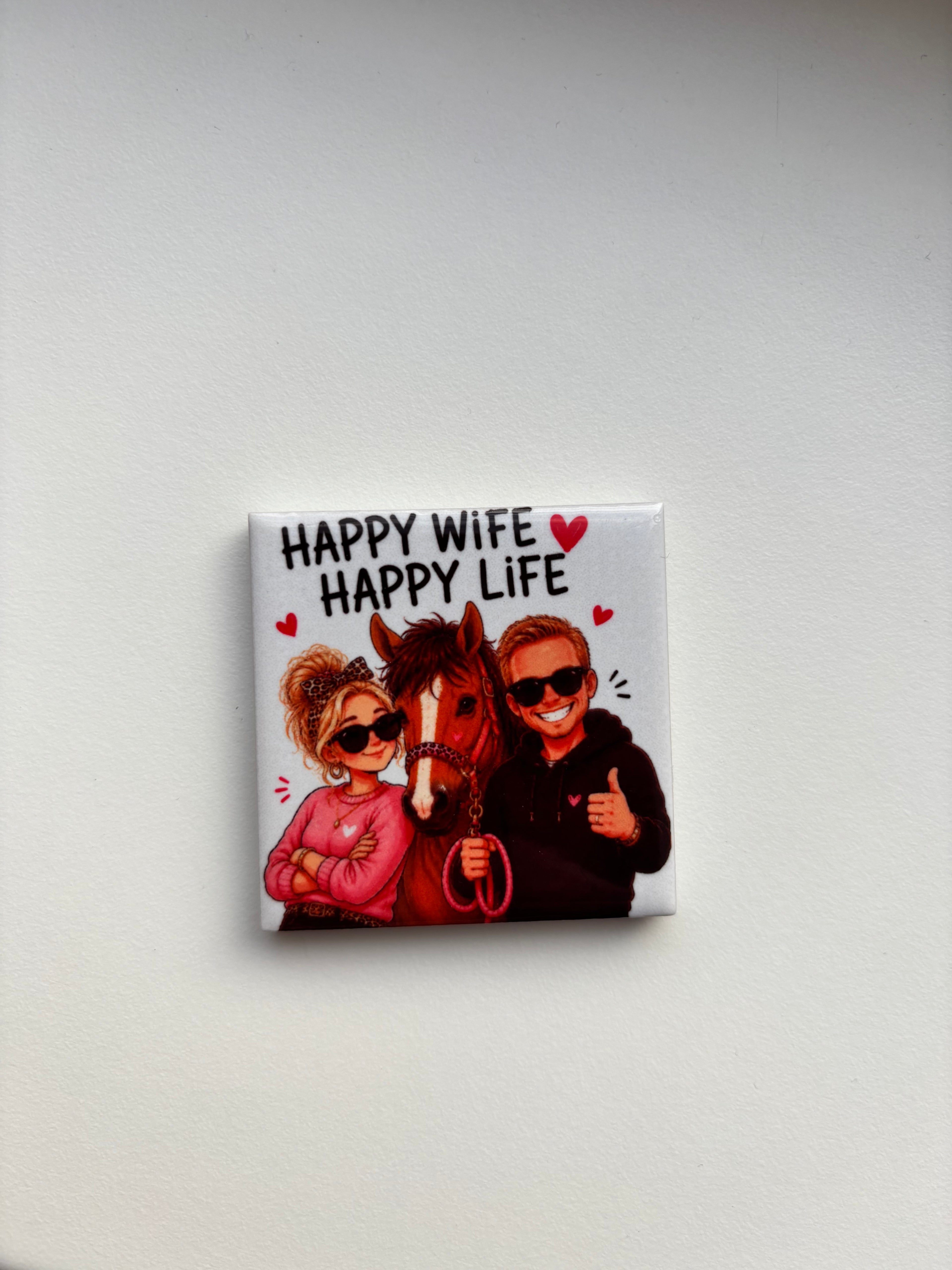 Tegeltje Happy wife, happy life 1