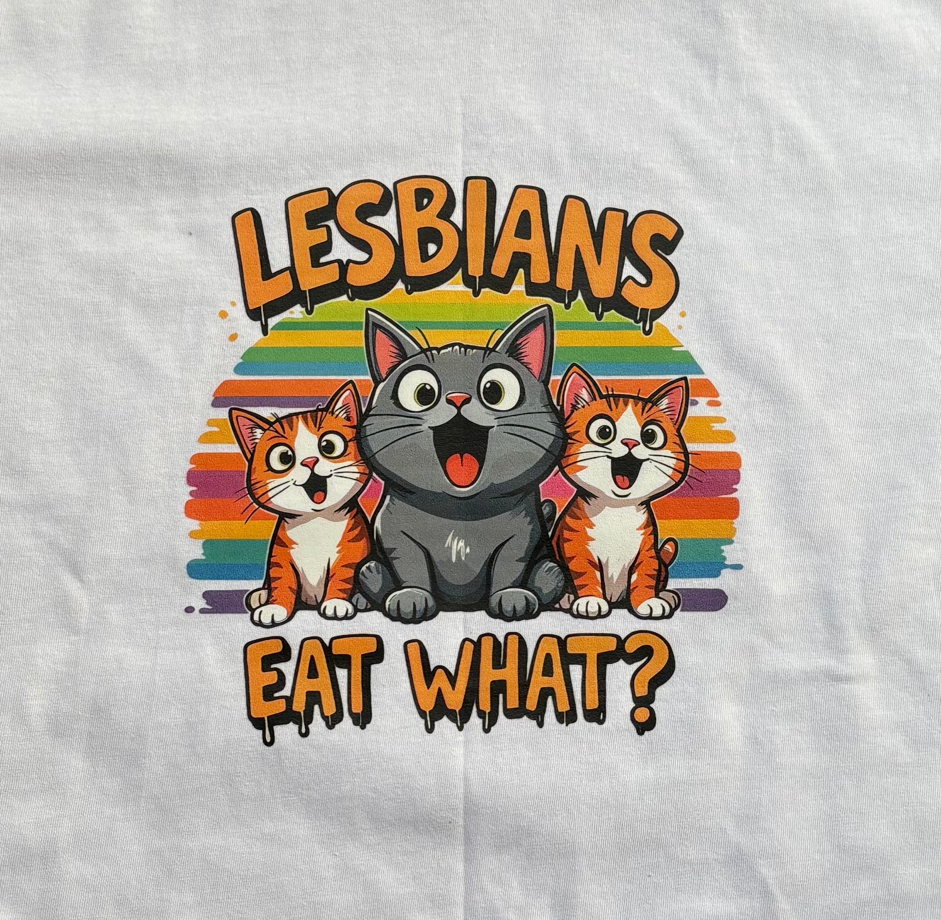 Bedrukt t-shirt 'Lesbians'