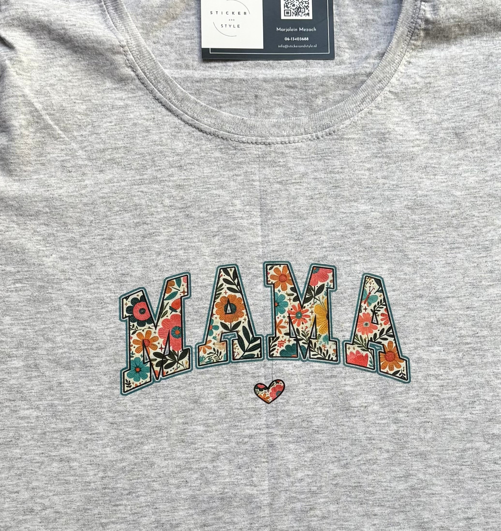 Bedrukt t-shirt 'Mama'