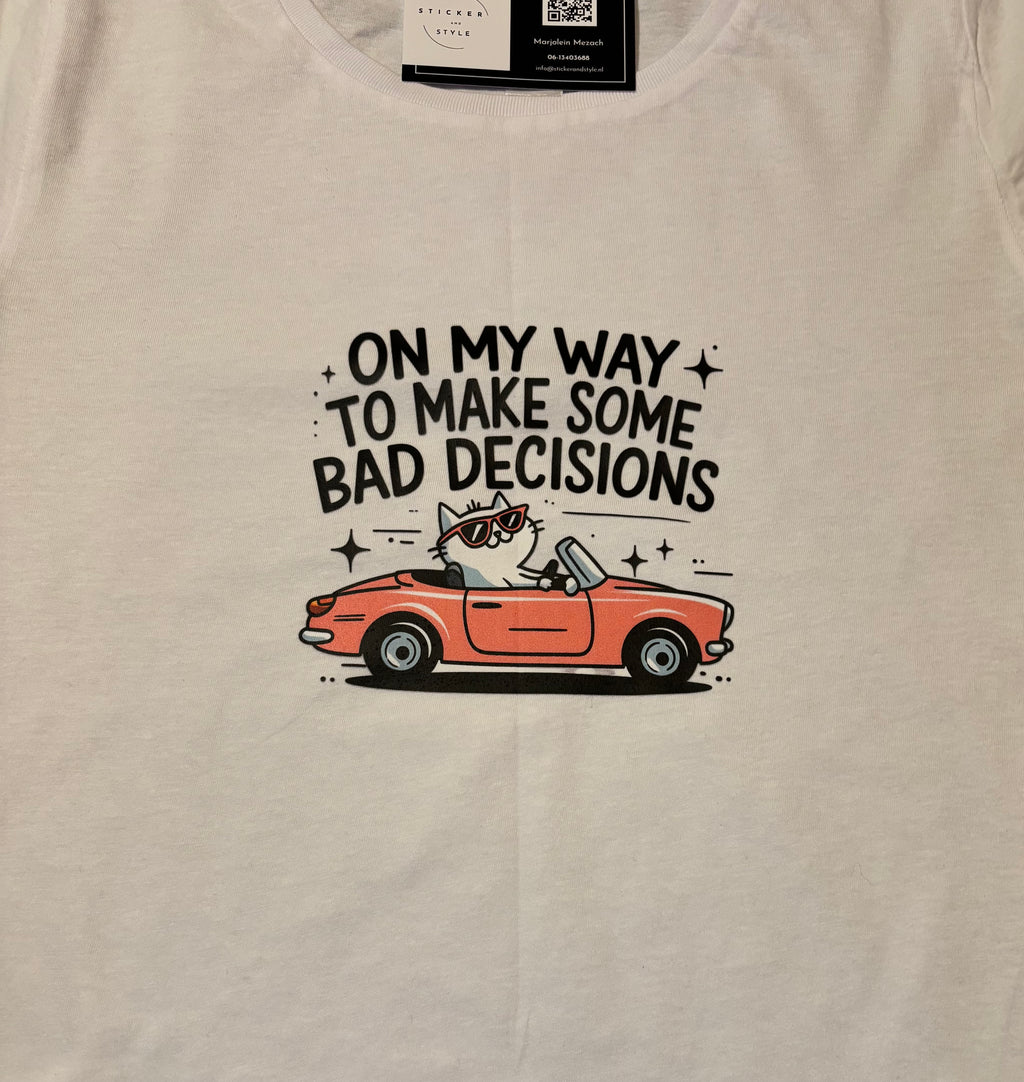 T-shirt met opdruk 'On my way'