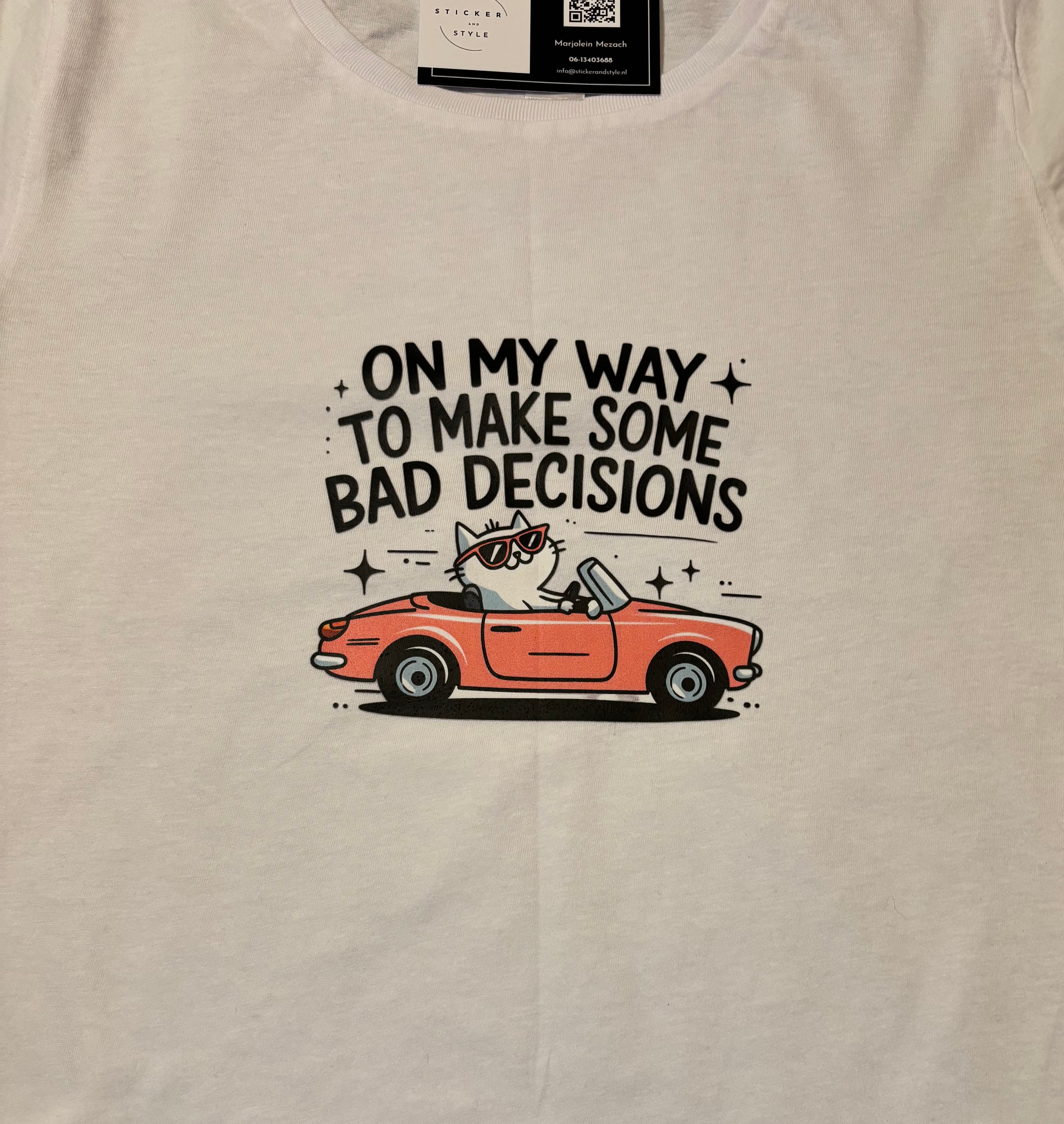 T-shirt met opdruk 'On my way'