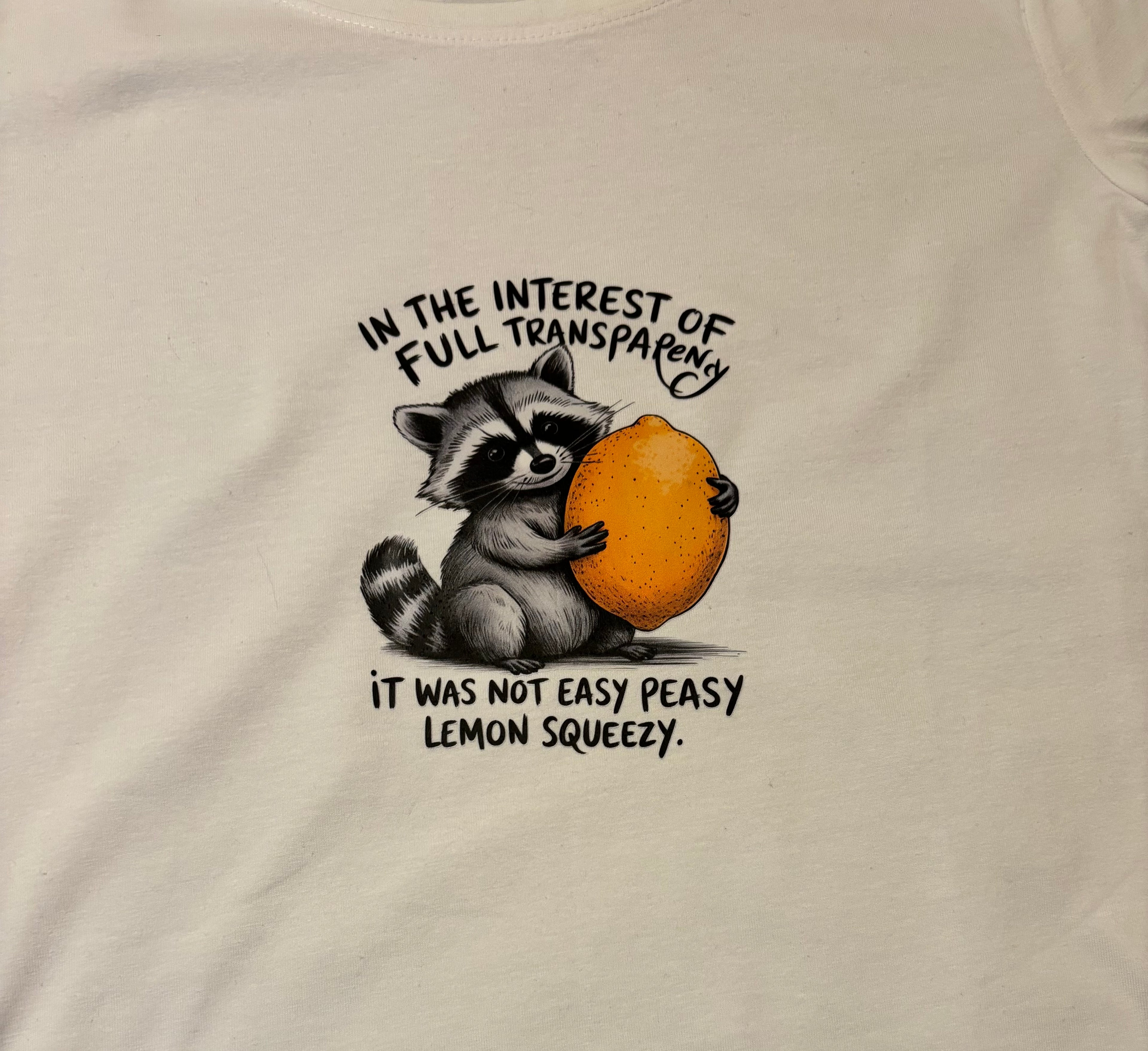 T-shirt met opdruk 'Lemon Sqeezy'