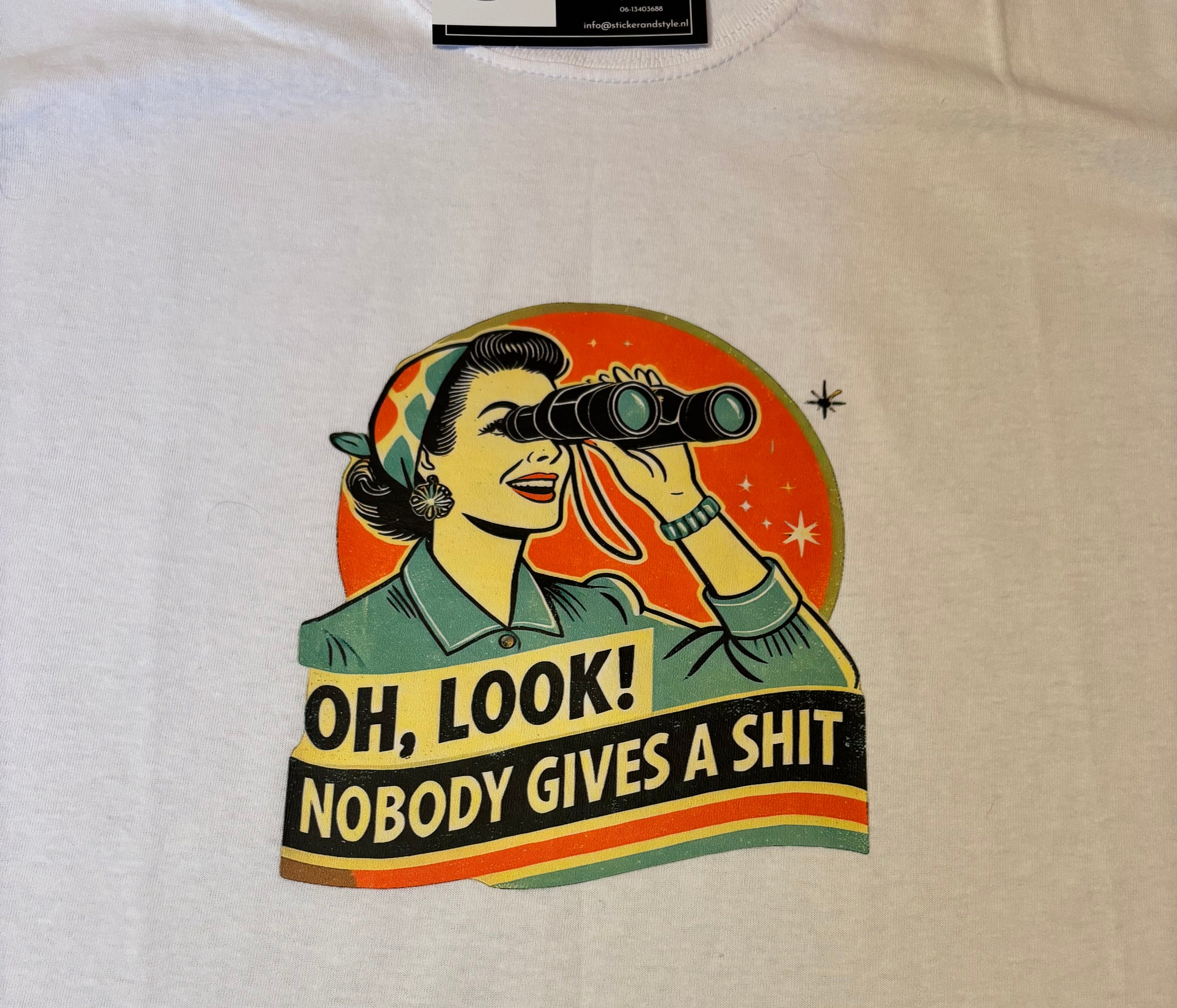 T-shirt met opdruk 'Oh Look!'