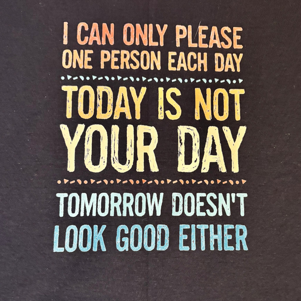 T-shirt met opdruk 'I can only please'