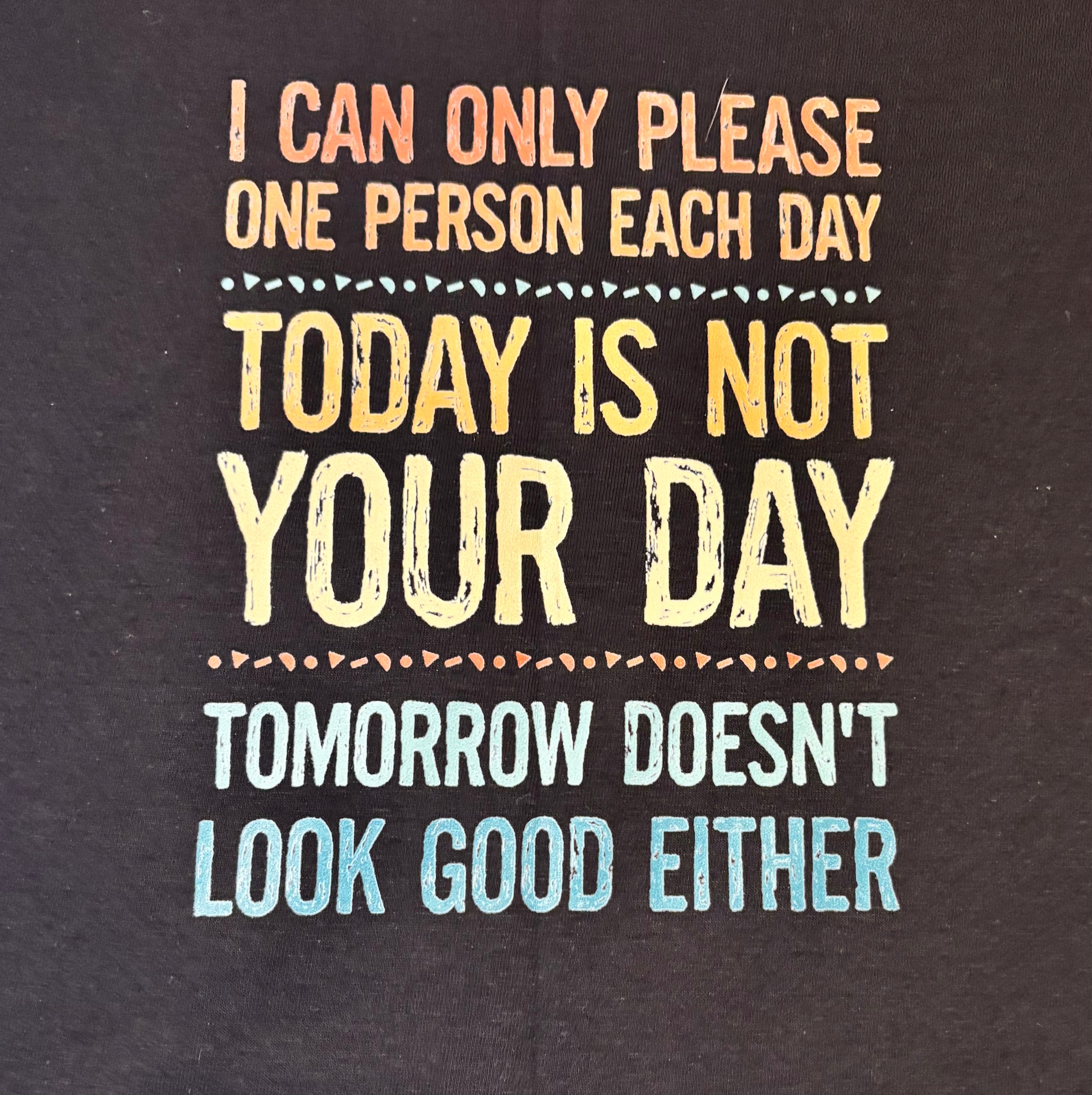 T-shirt met opdruk 'I can only please'