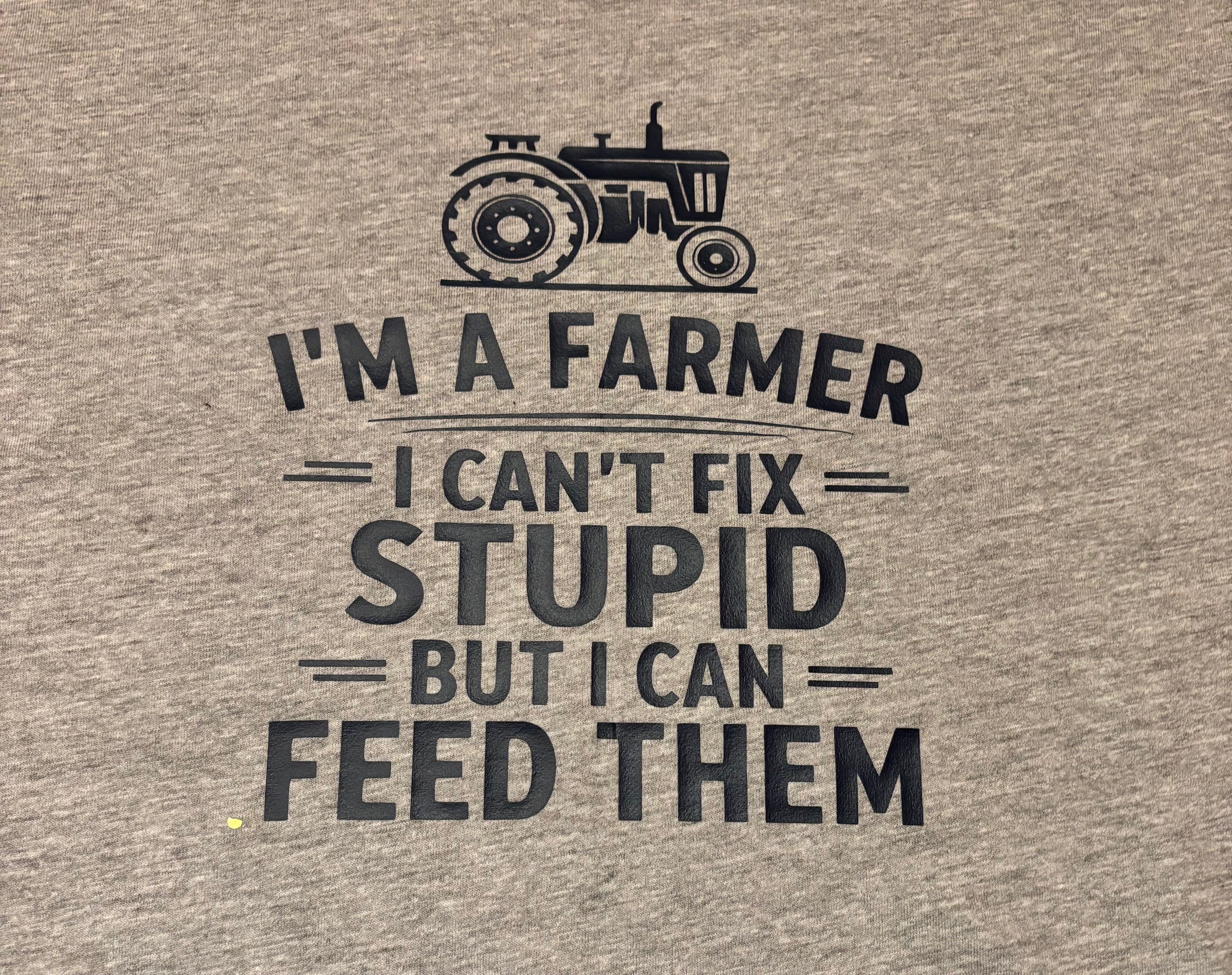 T-shirt met opdruk 'I'm a farmer'