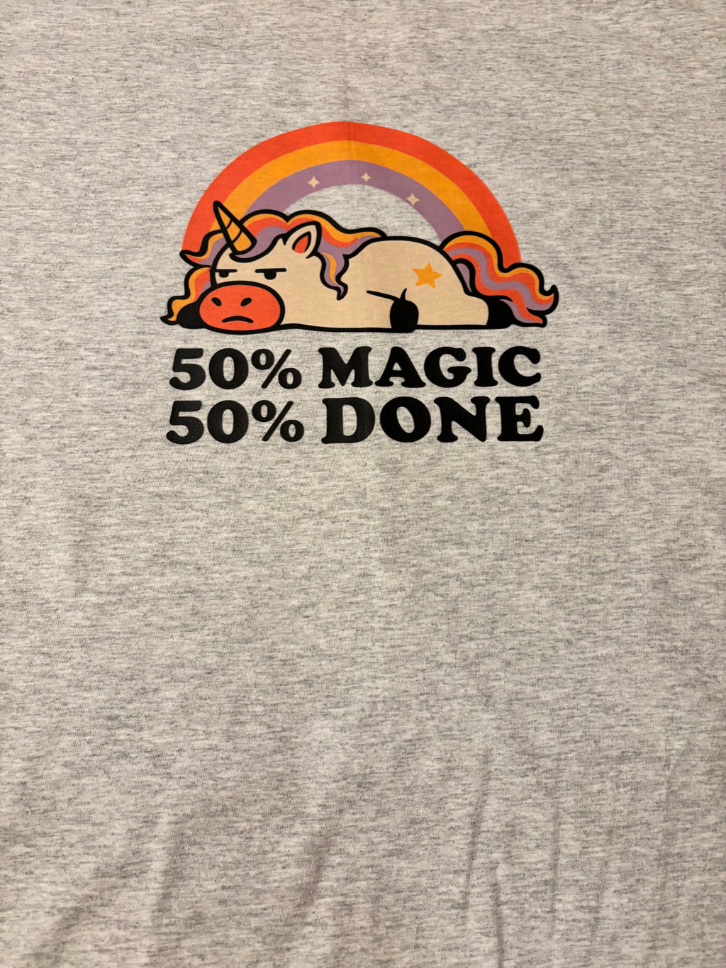 T-shirt met opdruk '50%'