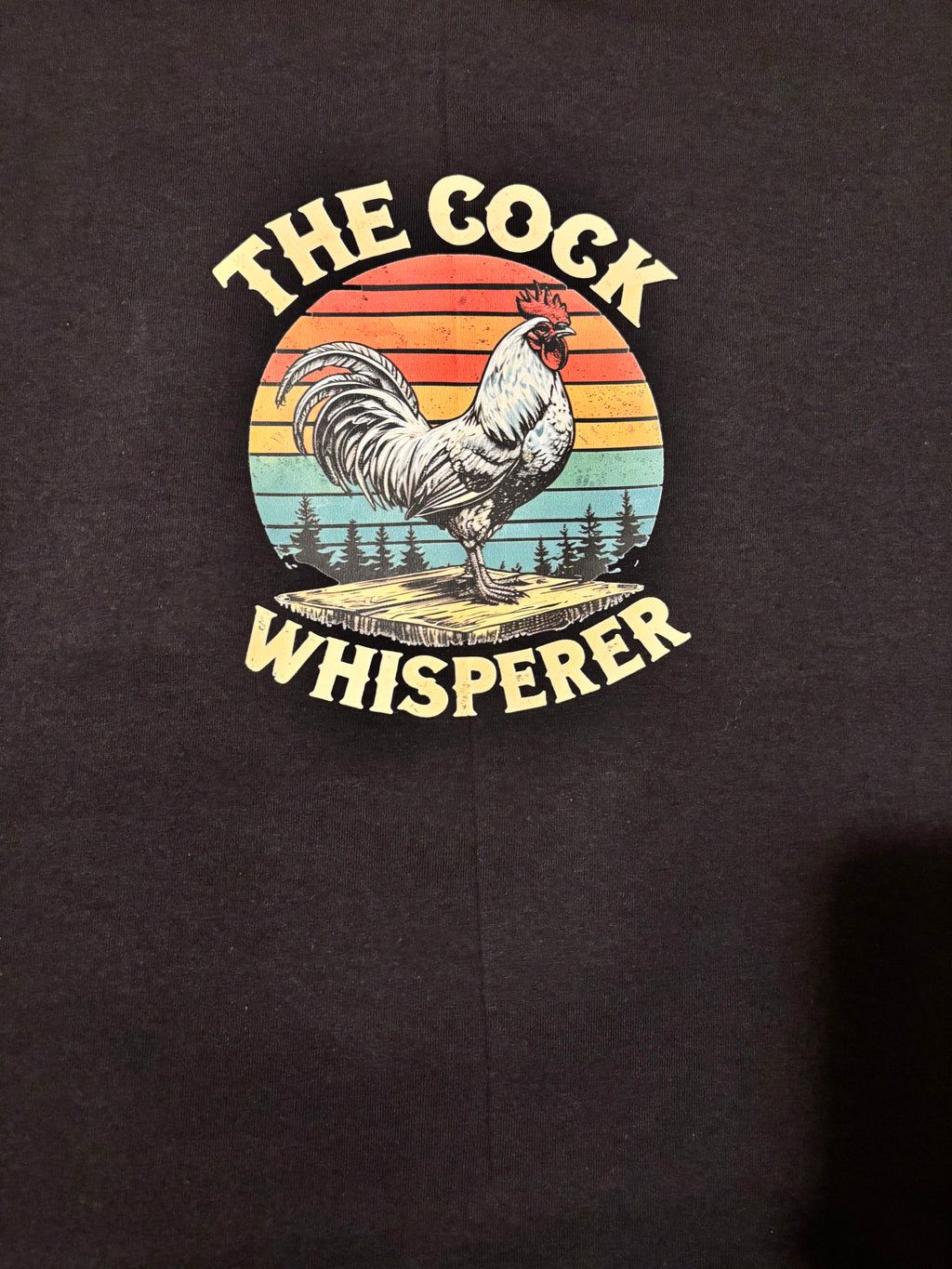 T-shirt met opdruk 'The cock whisperer' '