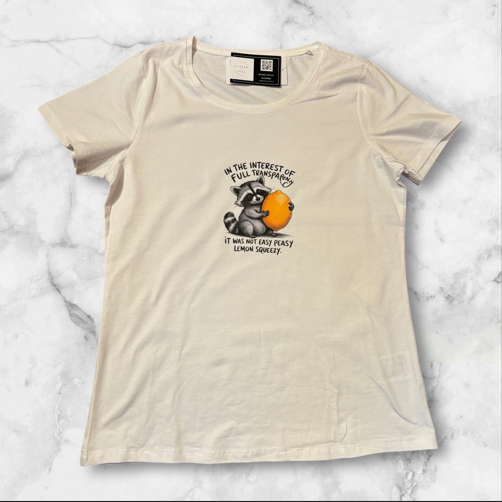 T-shirt met opdruk 'Lemon Sqeezy'