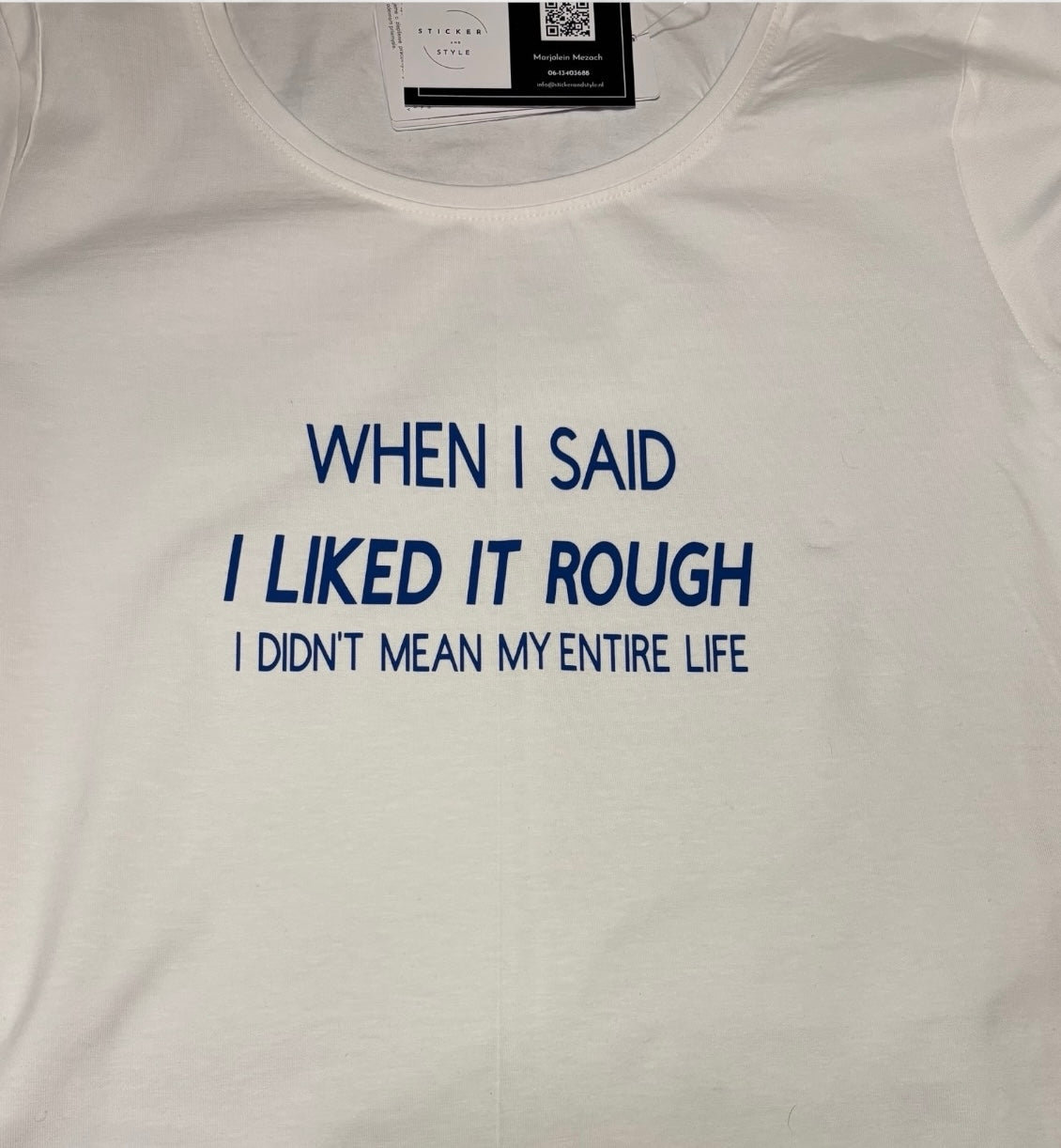 T-shirt met opdruk 'Rough'