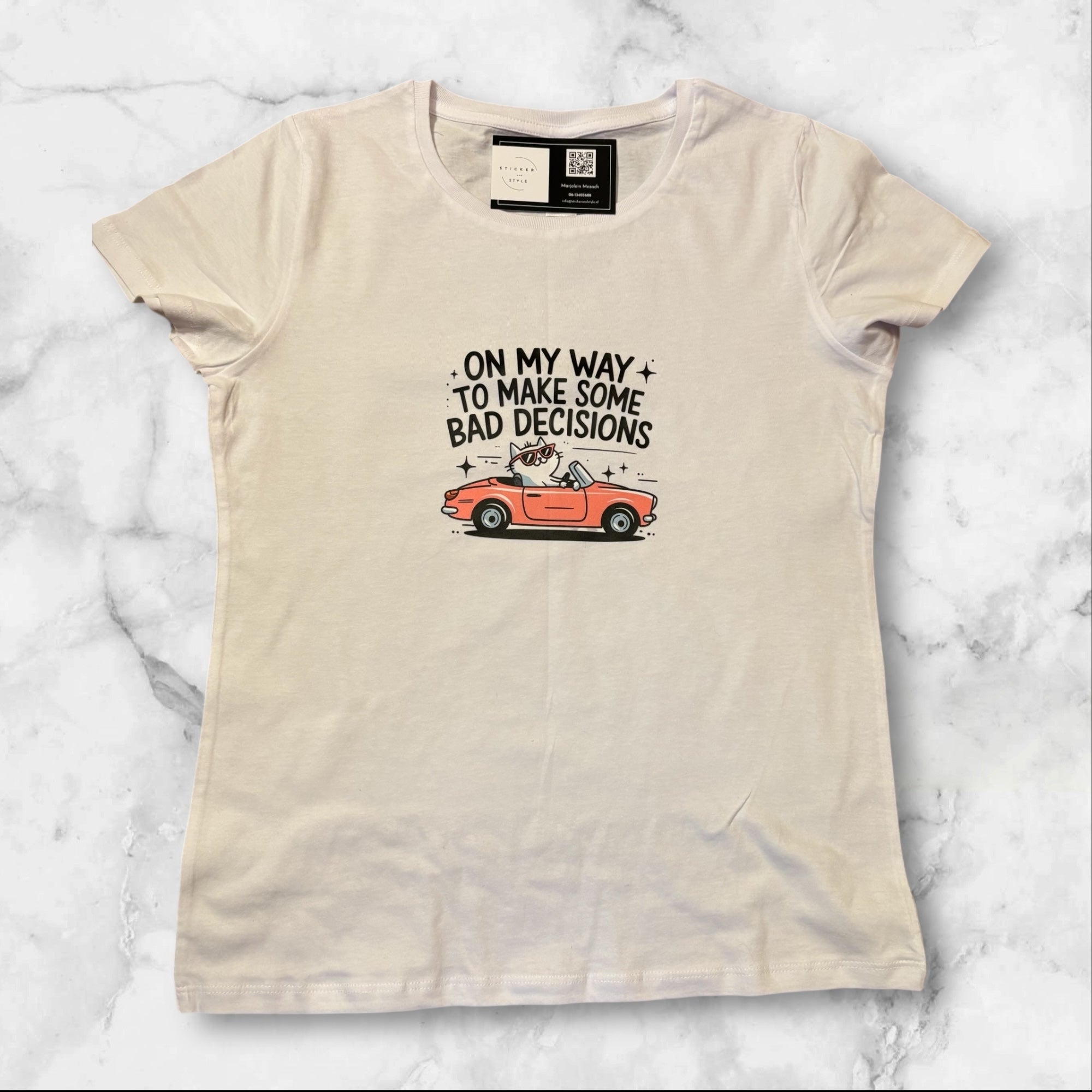 T-shirt met opdruk 'On my way'