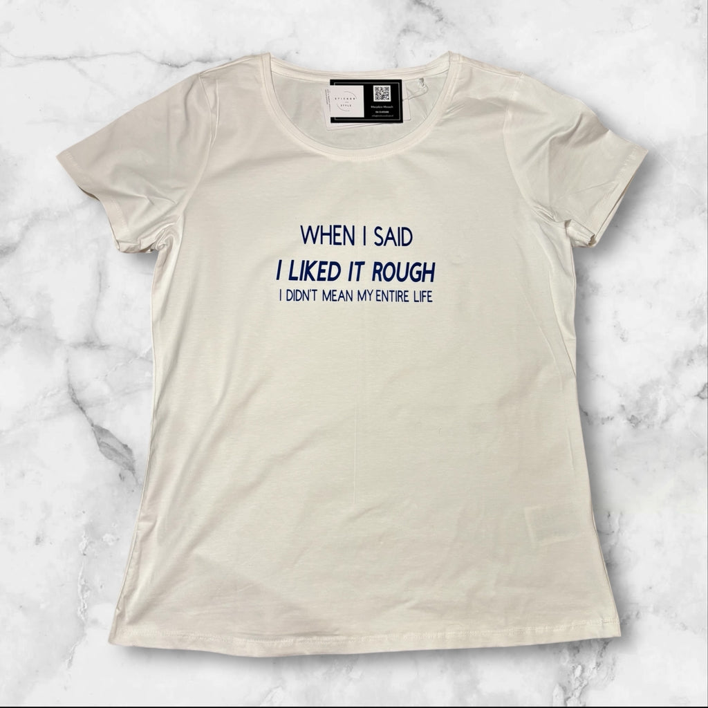 T-shirt met opdruk 'Rough'