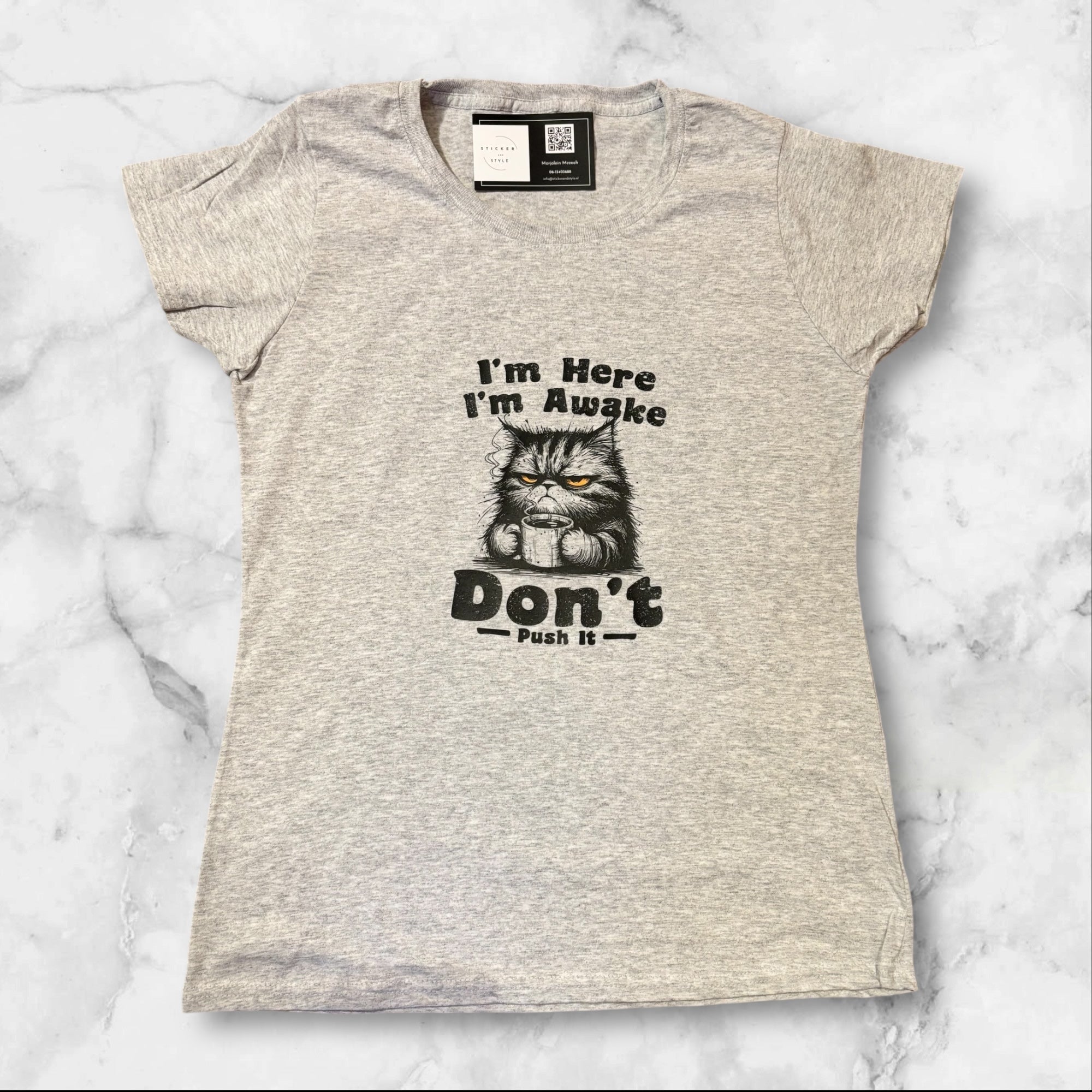 T-shirt met opdruk 'I´m awake'