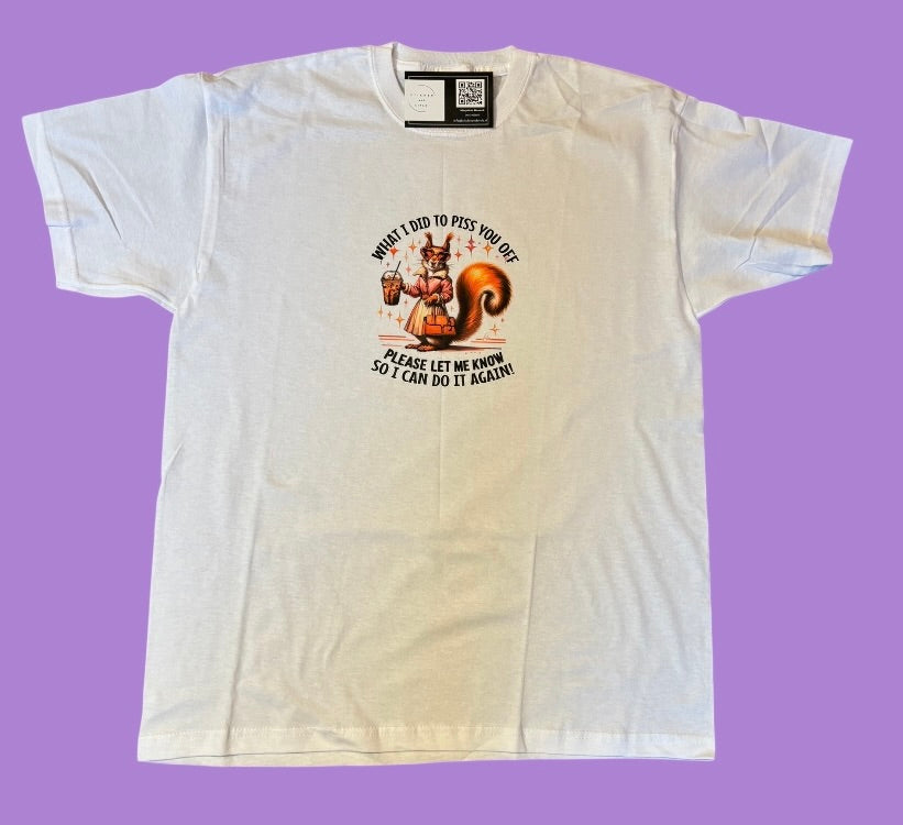 T-shirt met opdruk 'What I did'