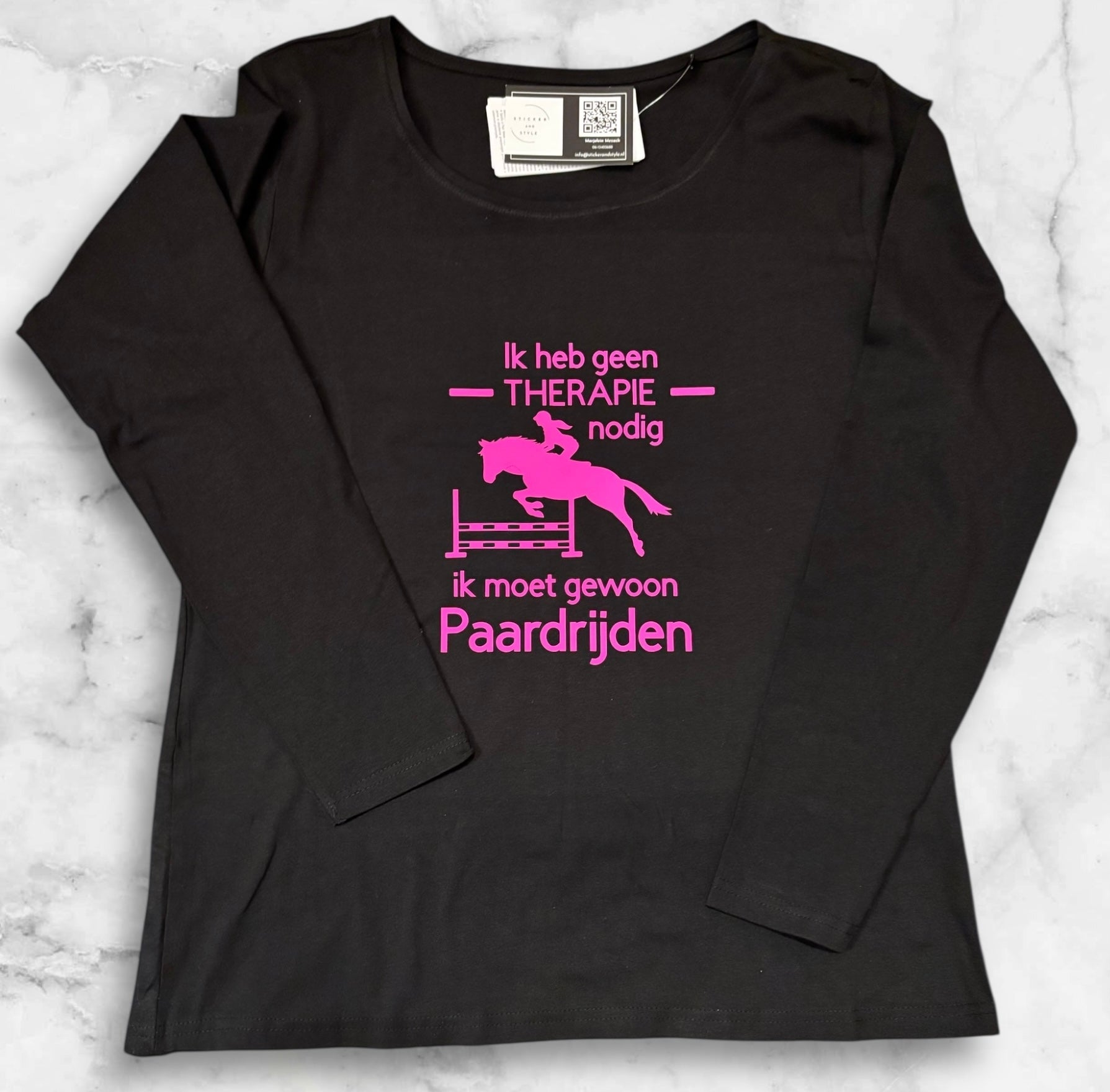 T-shirt met opdruk 'Ik heb geen'