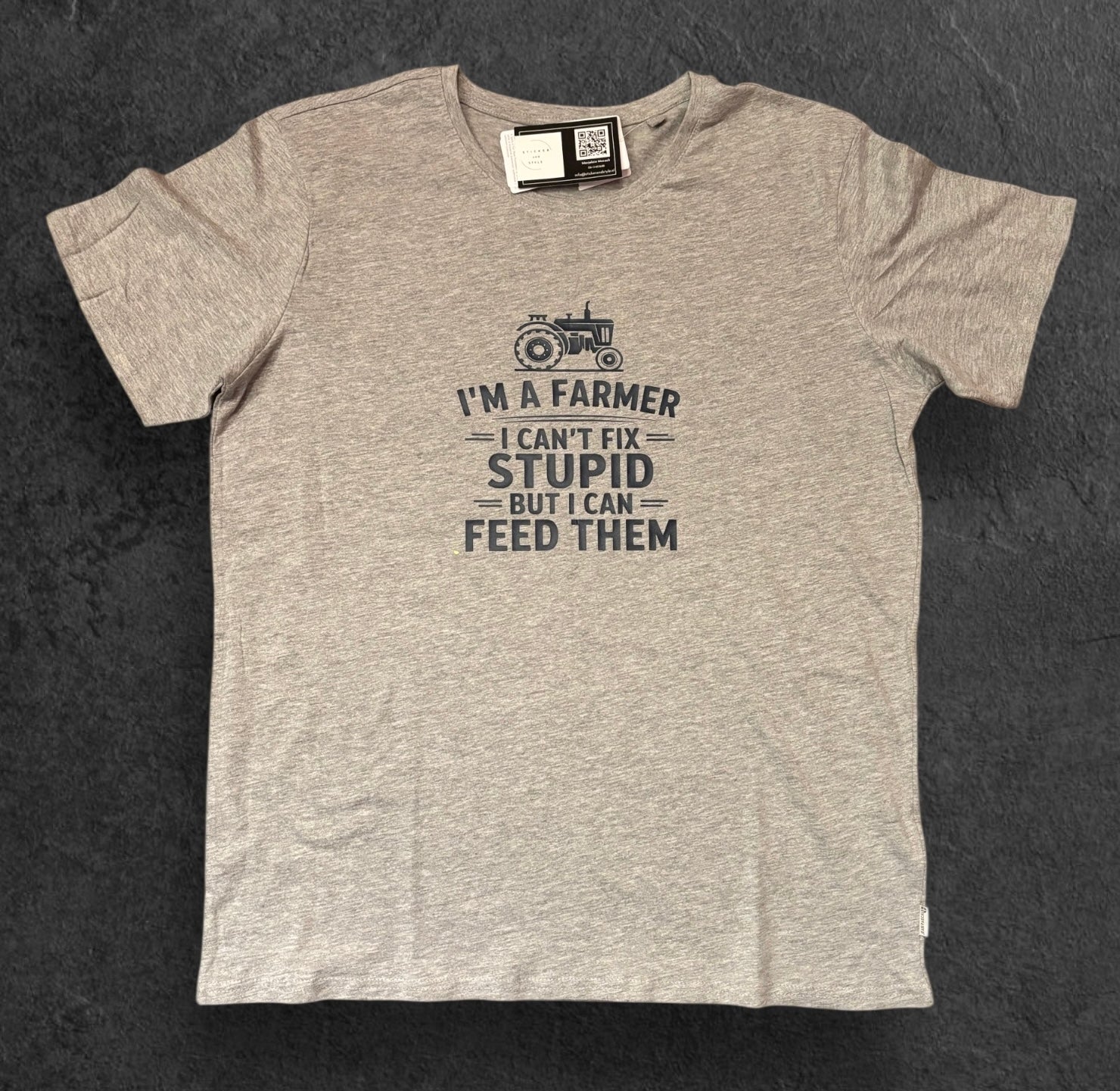 T-shirt met opdruk 'I'm a farmer'