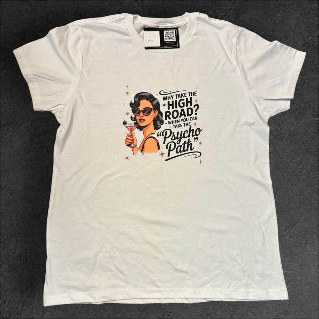 T-shirt met opdruk 'Psycho Path'