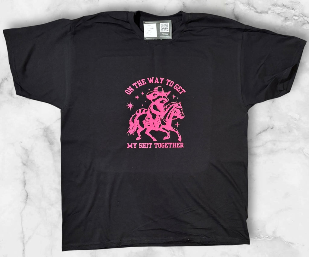 T-shirt met opdruk ´On the way´