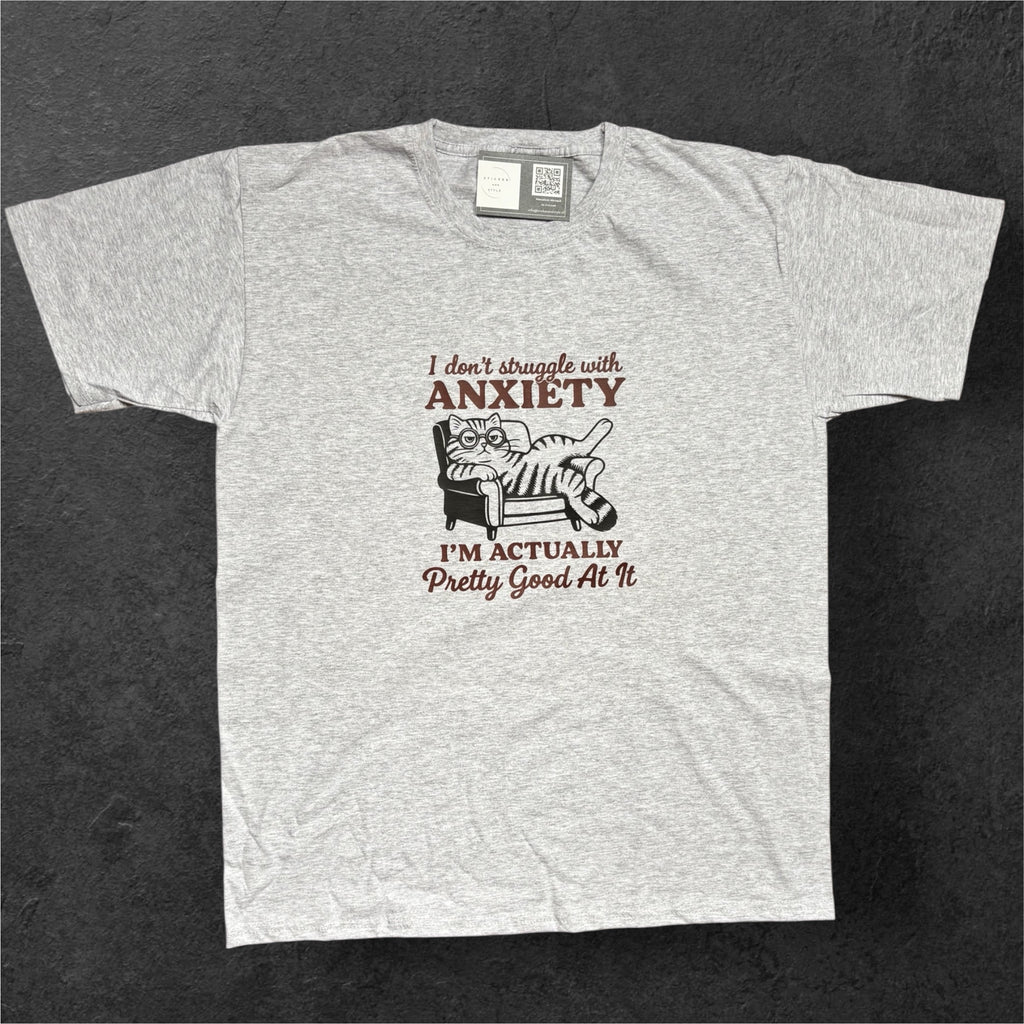 T-shirt met opdruk 'I don't struggle with'