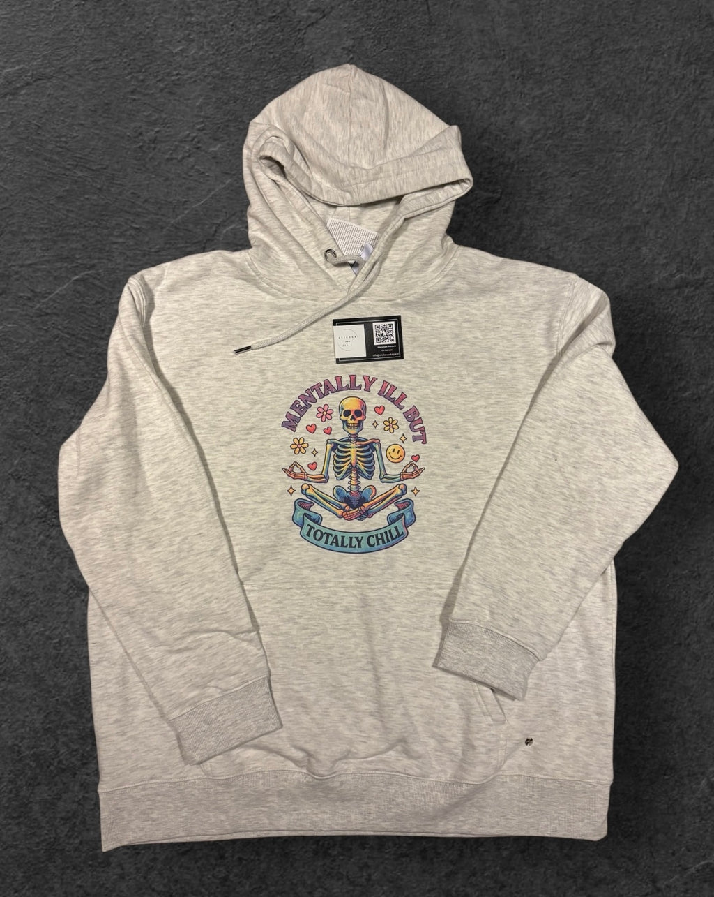 Bedrukte hoodie ' Mentally ill'