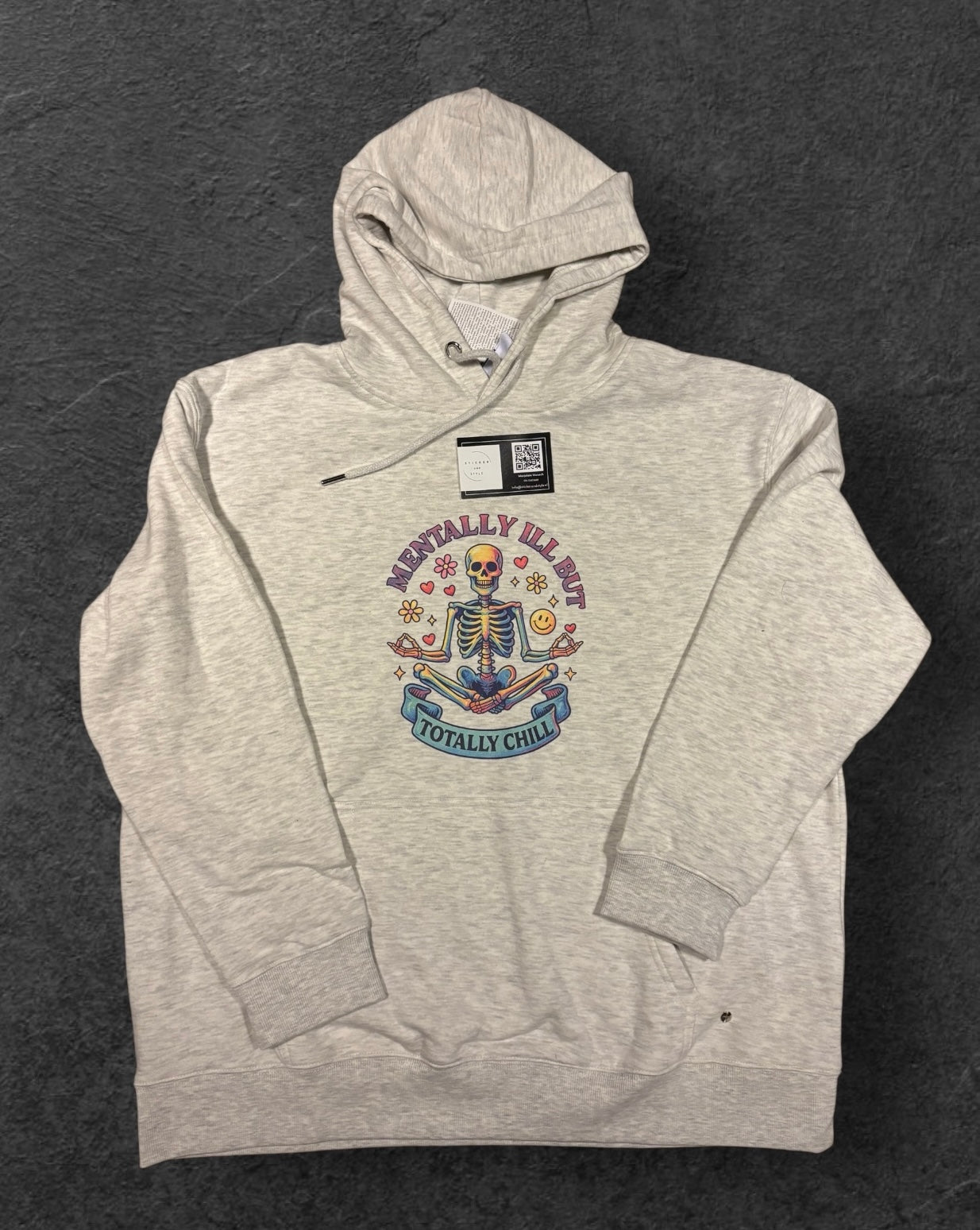 Bedrukte hoodie ' Mentally ill'