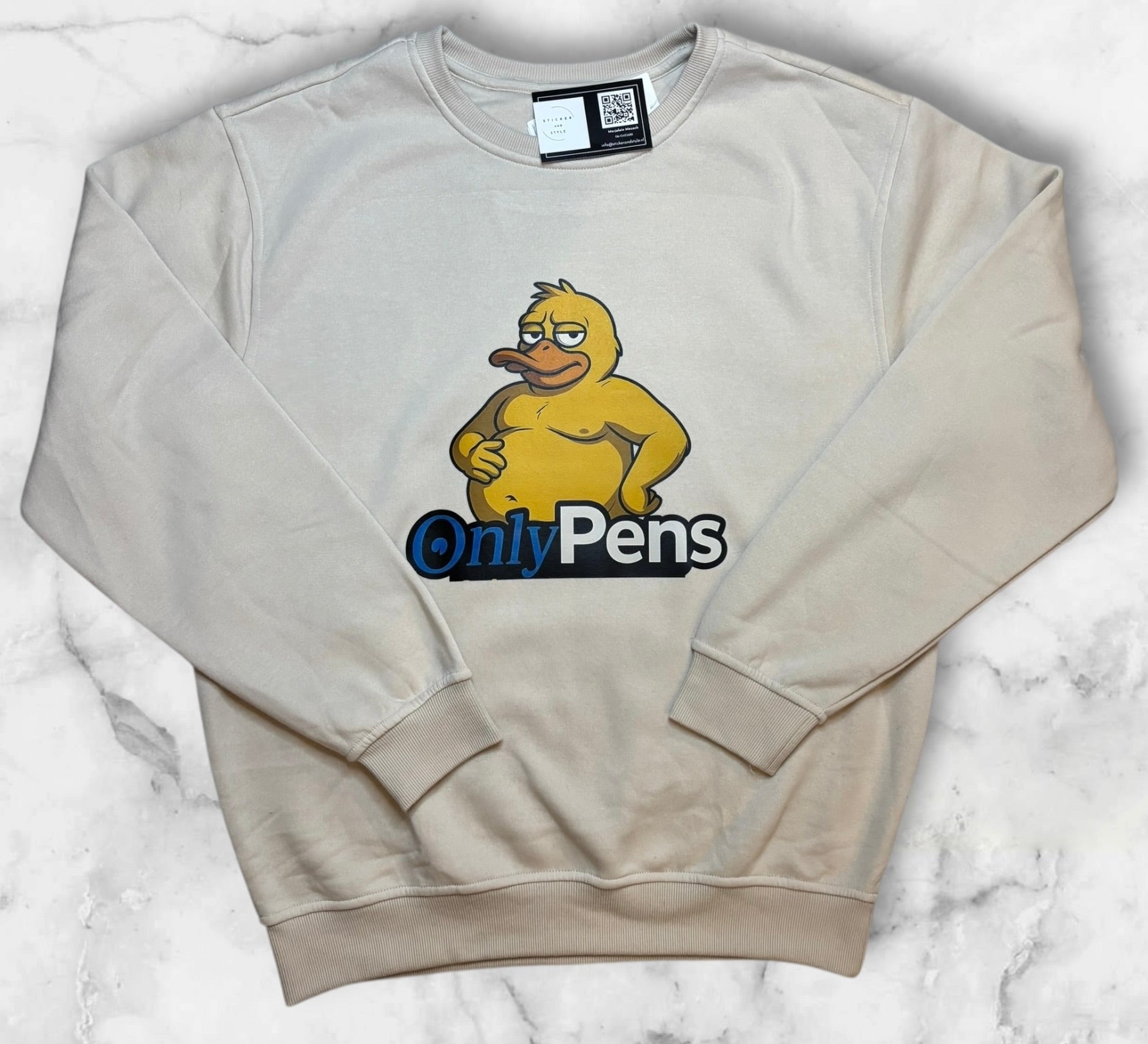 Bedrukte sweater 'Only Pens'