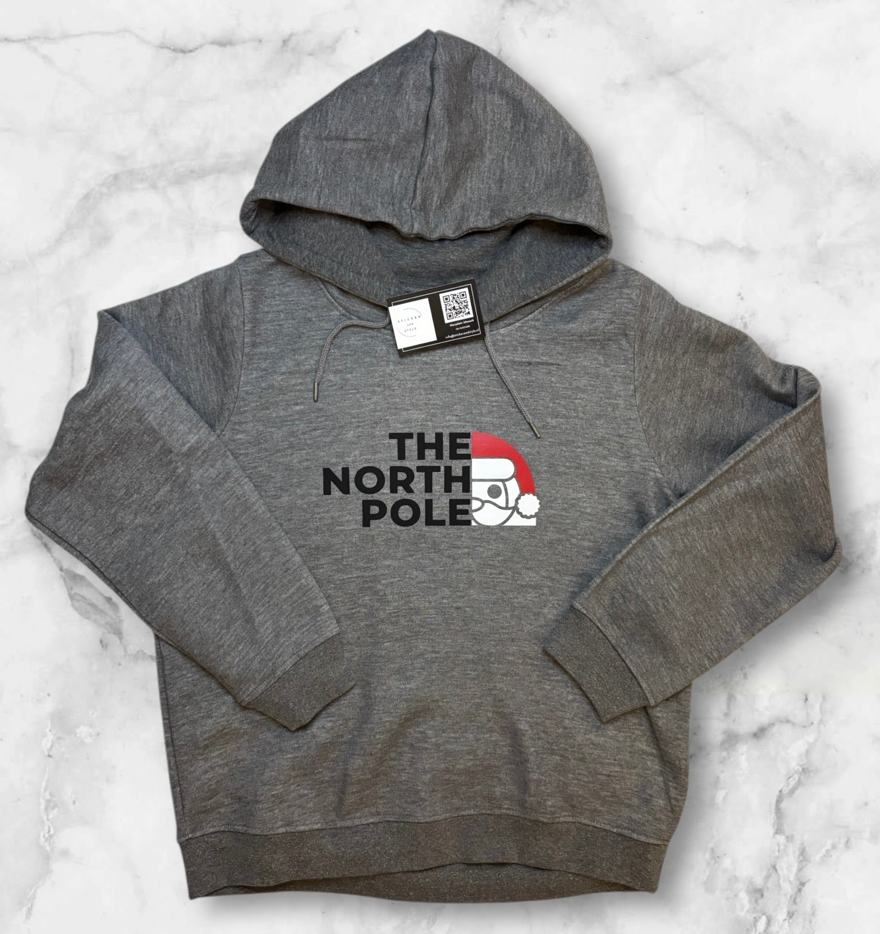 Bedrukte hoodie 'The north pole'
