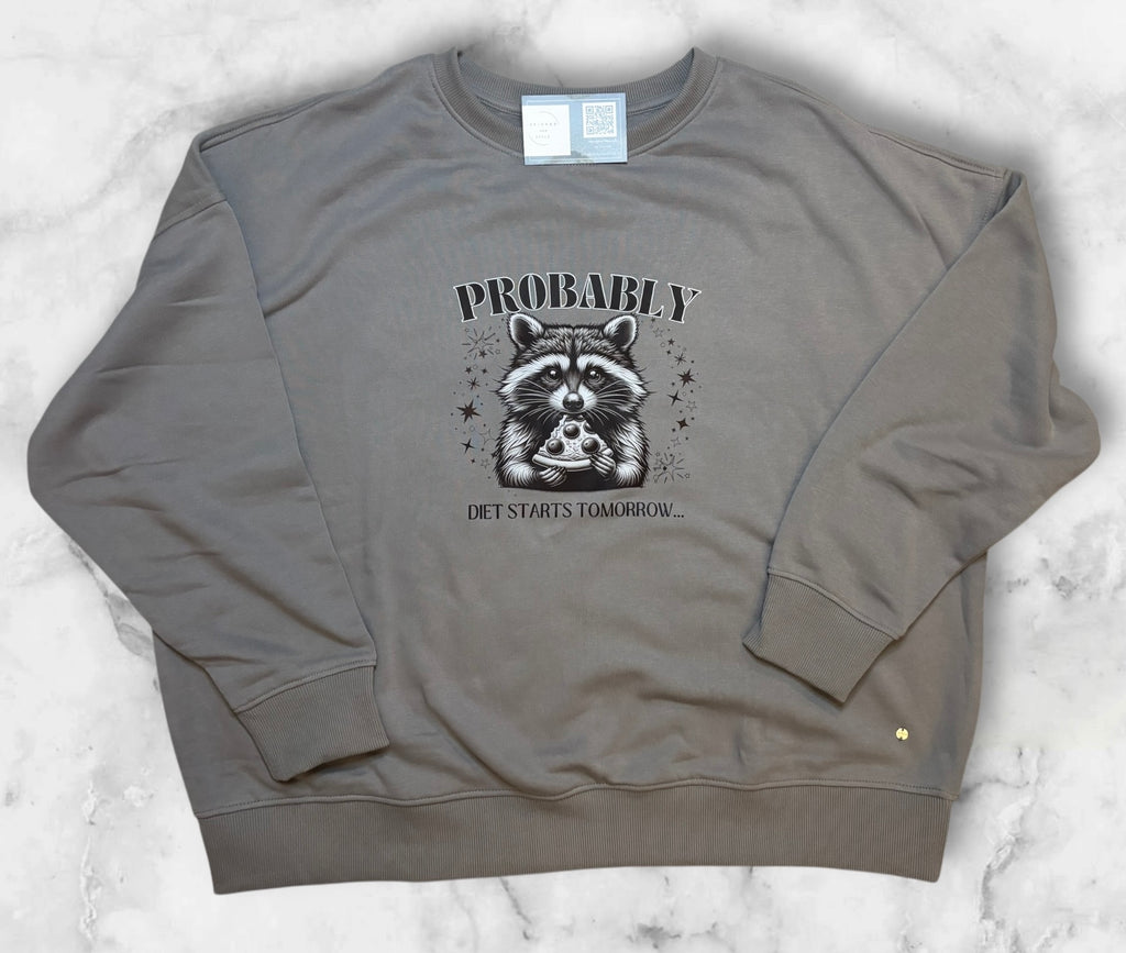 Bedrukte sweater 'Probably'