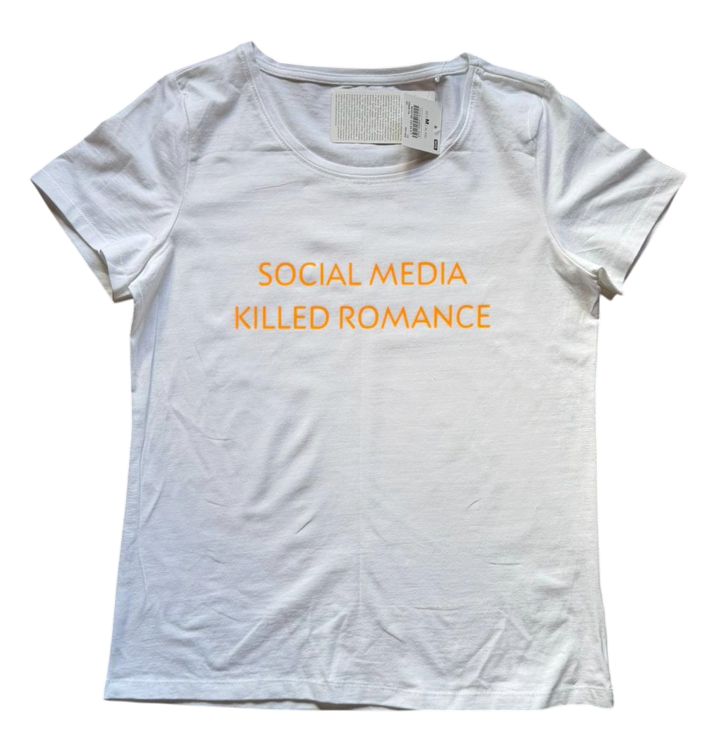 Bedrukt t-shirt 'Social media'