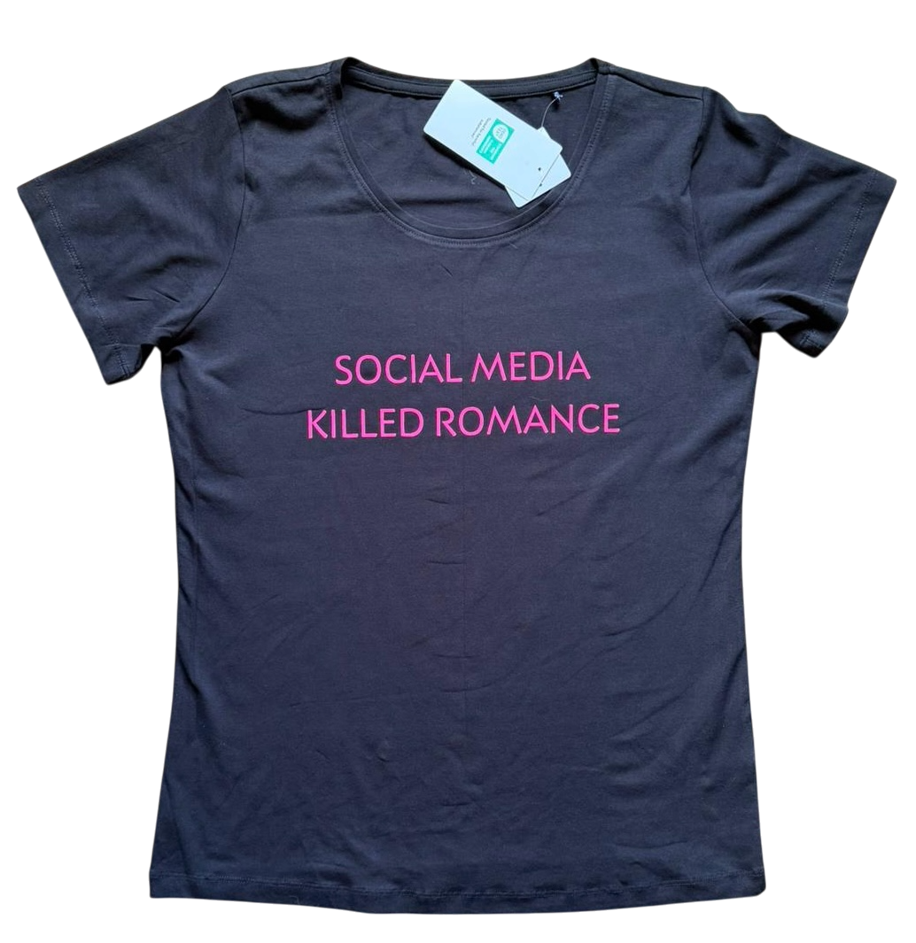 Bedrukt t-shirt 'Social media'